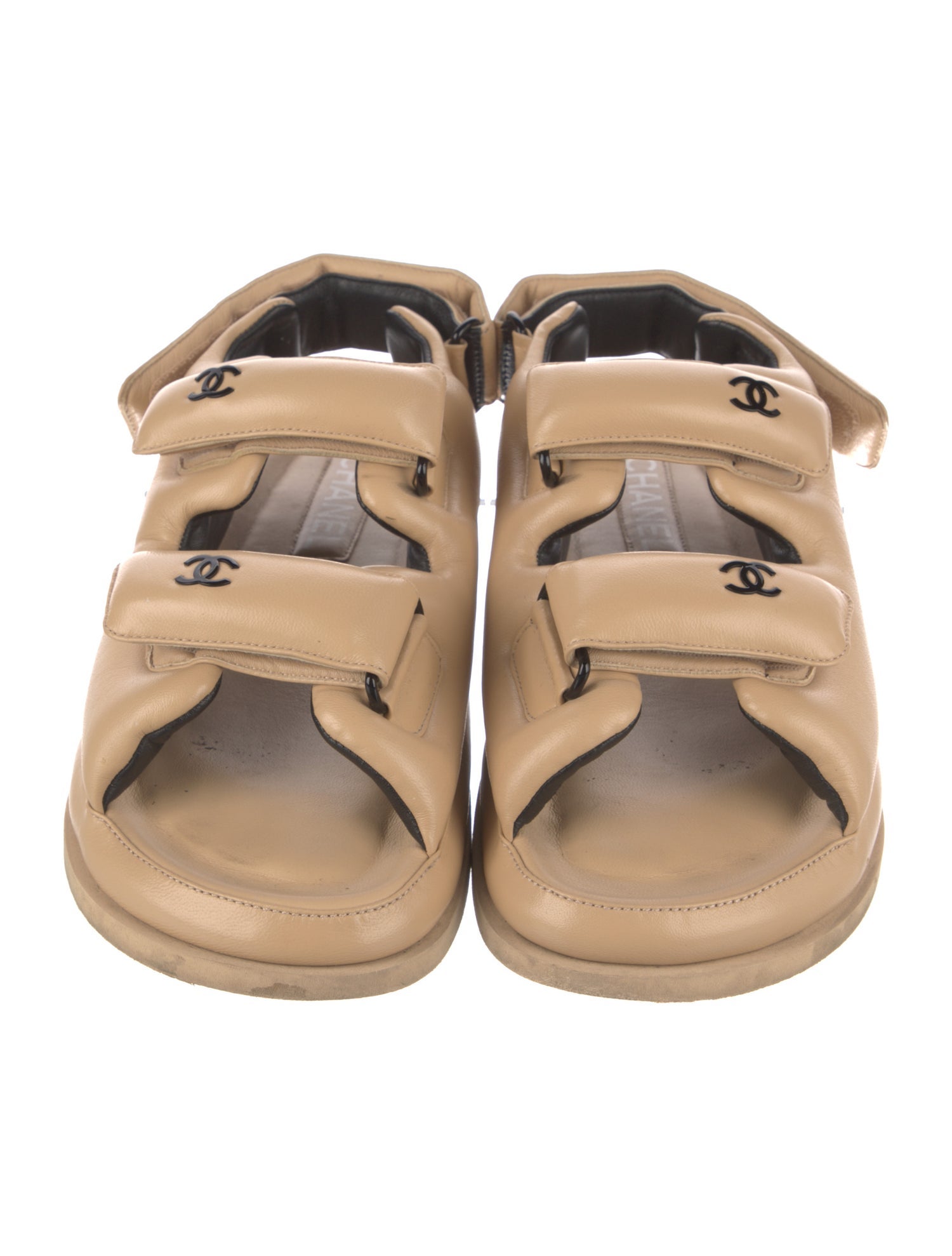 Chanel 2022 Interlocking CC Logo Slingback Sandals